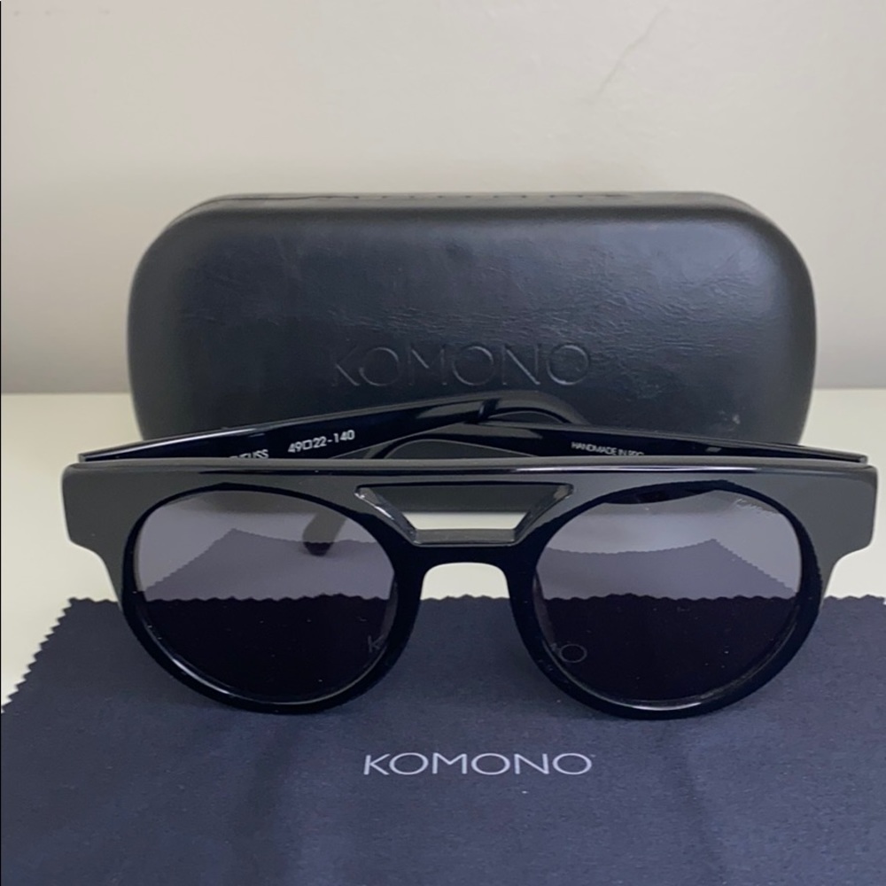 Komono New Dreyfuss Glossy Black Sunglasses - Picture 7 of 16